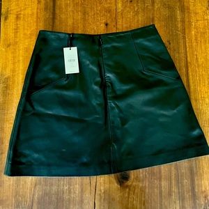 Leather A-Line skirt